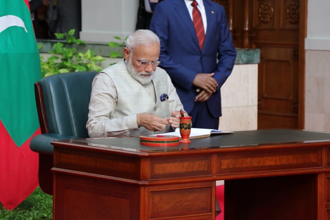 އިންޑިއާގެ ބޮޑުވަޒީރު ރާއްޖެއަށް ކުރެއްވި ފުރަމާނަ ދަތުރުފުޅު