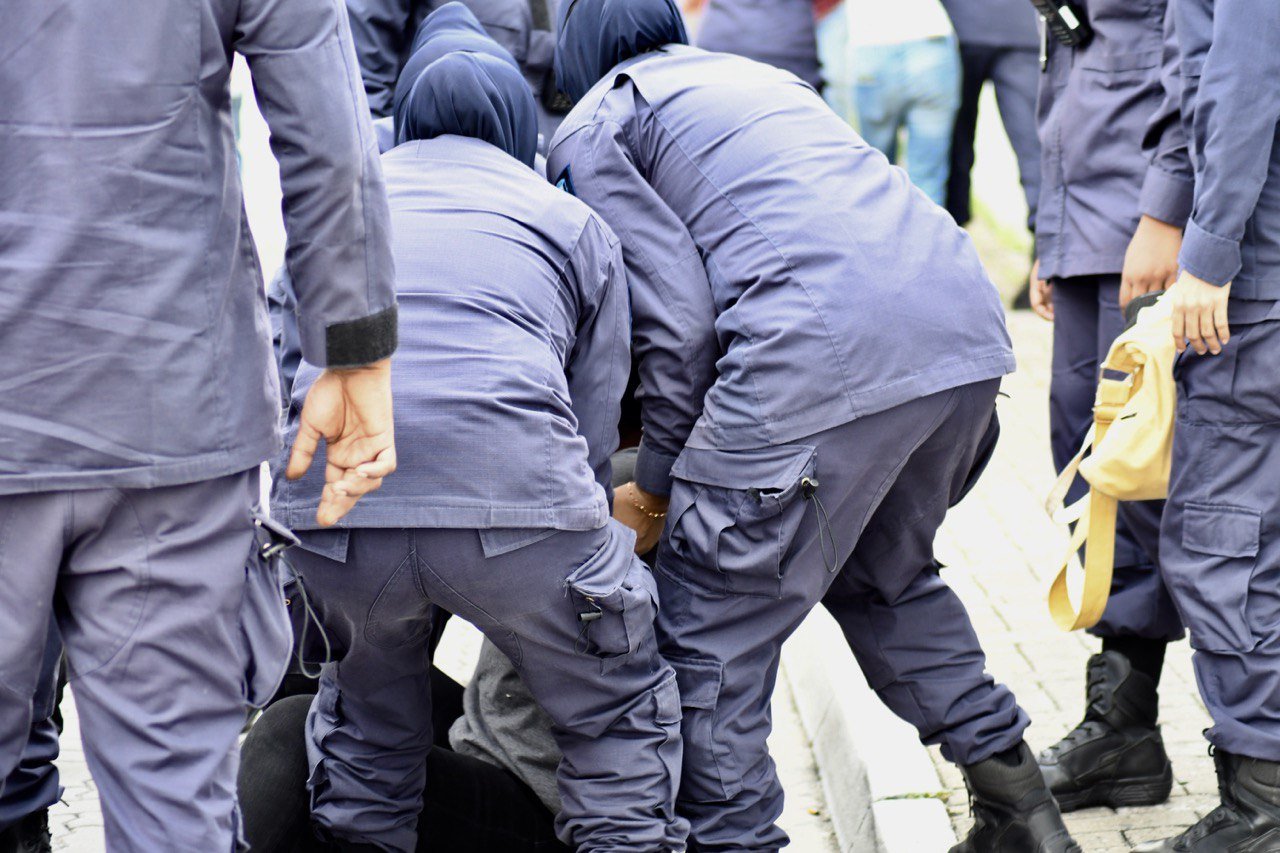 މަޖިލިސް ހޭލައްވަން ގޮވާލައި ނަވާނަވައިން ކުރި މުޒާހަރާ