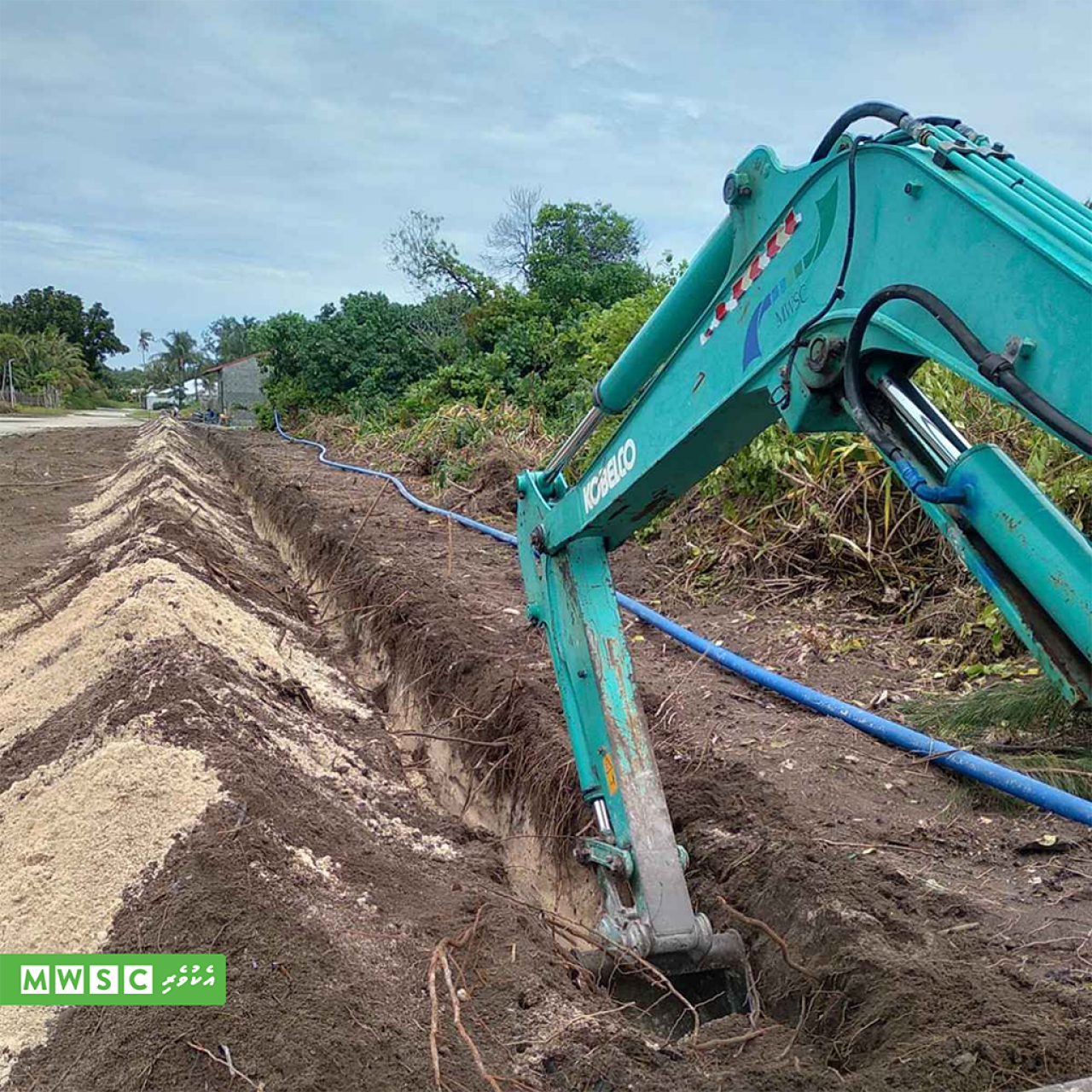 ހދ. ކުމުންދޫގައި އެމްޑަބްލިޔުއެސްސީ އިން ގާއިމްކުރާ ފެނާއި ނަރުދަމާ ނިޒާމްގެ މަސައްކަތް