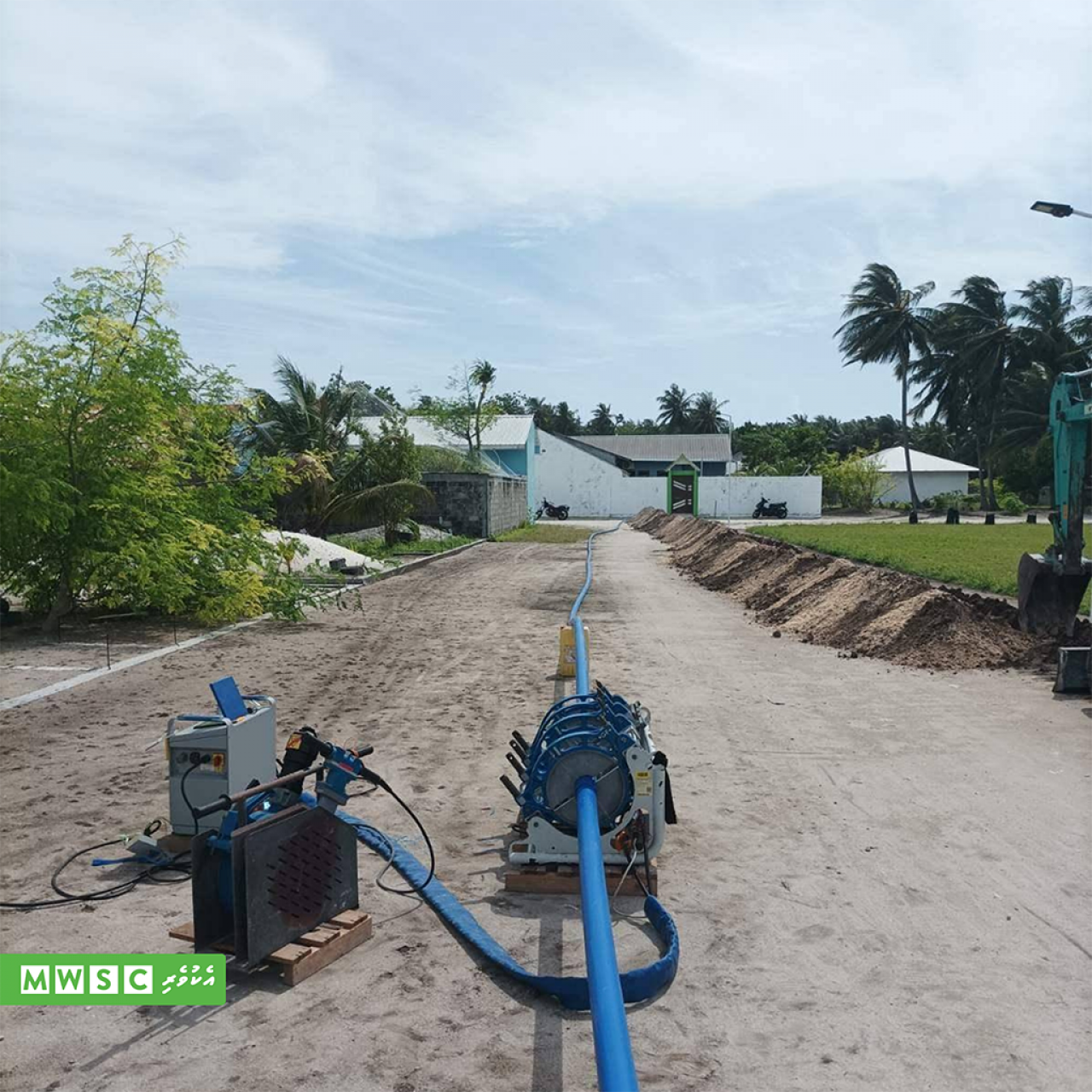 ހދ. ކުމުންދޫގައި އެމްޑަބްލިޔުއެސްސީ އިން ގާއިމްކުރާ ފެނާއި ނަރުދަމާ ނިޒާމްގެ މަސައްކަތް