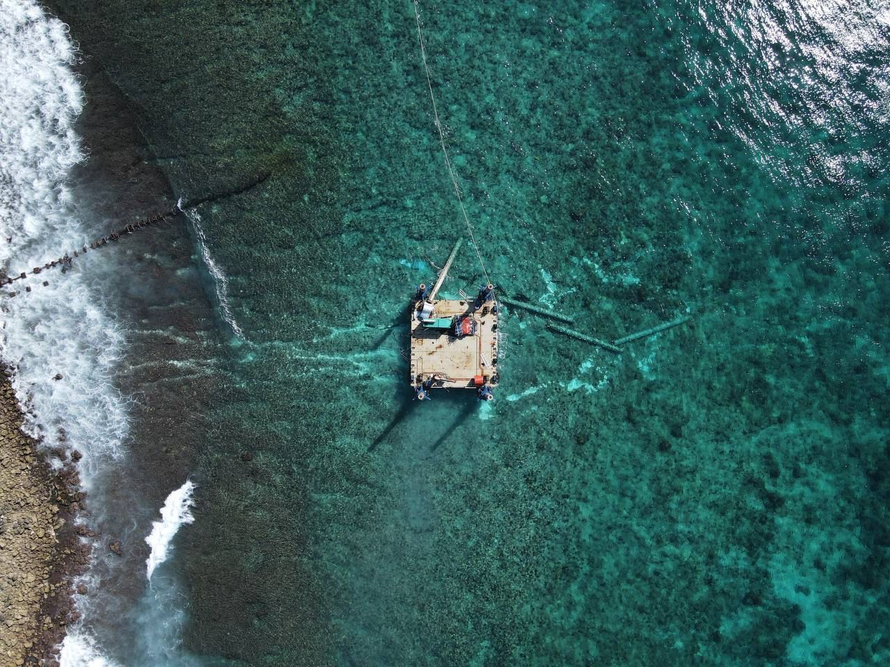 ތިލަމާލެ ބްރިޖް މަސައްކަތަށް ބޭނުންކުރާ ޕްލެޓްފޯމެއް ވިލިމާލެ ފަރަށް އަރާފައި