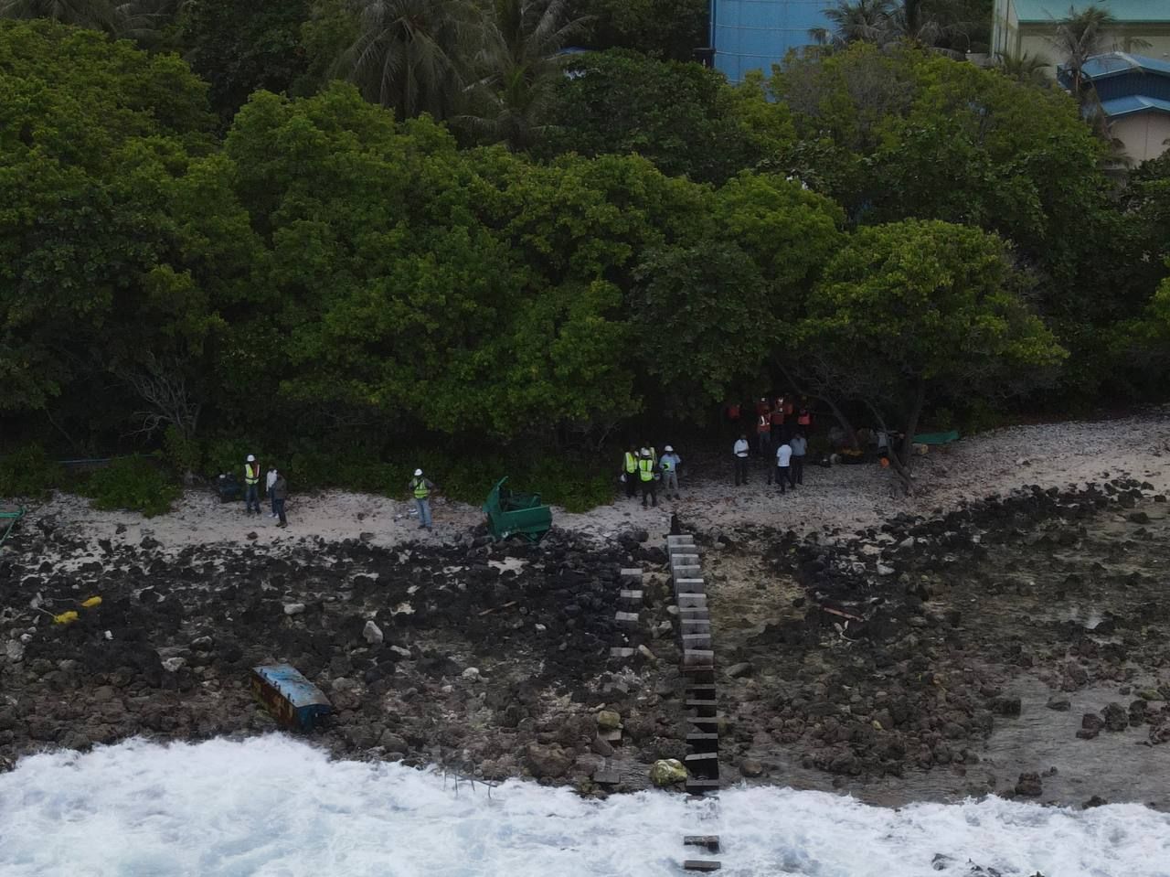 ތިލަމާލެ ބްރިޖް މަސައްކަތަށް ބޭނުންކުރާ ޕްލެޓްފޯމެއް ވިލިމާލެ ފަރަށް އަރާފައި