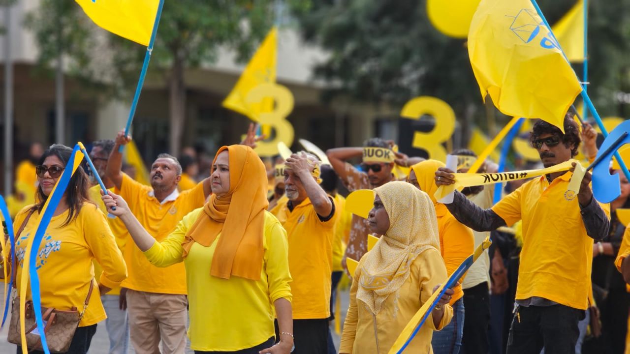 އެމްޑީޕީގެ ކެންޑިޑޭޓް ރައީސް އިބްރާހިމް މުހައްމަދު ސޯލިހުގެ ކެމްޕެއިން ނިންމާ ރެލީ