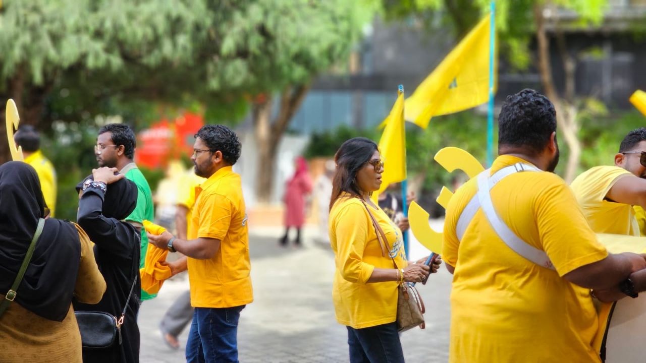 އެމްޑީޕީގެ ކެންޑިޑޭޓް ރައީސް އިބްރާހިމް މުހައްމަދު ސޯލިހުގެ ކެމްޕެއިން ނިންމާ ރެލީ