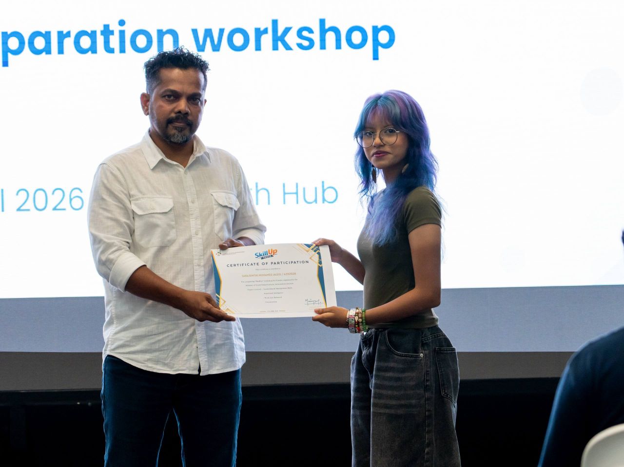 މަސައްކަތުގެ މާހައުލަށް އަލަށް ނިކުންނަ ޒުވާނުންނަށް ބޭއްވި ސްކިލްއަޕް ޔޫތް ޕްރޮގްރާމް