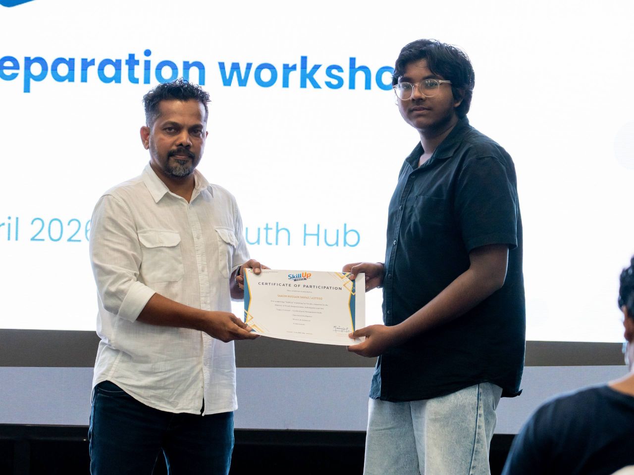 މަސައްކަތުގެ މާހައުލަށް އަލަށް ނިކުންނަ ޒުވާނުންނަށް ބޭއްވި ސްކިލްއަޕް ޔޫތް ޕްރޮގްރާމް