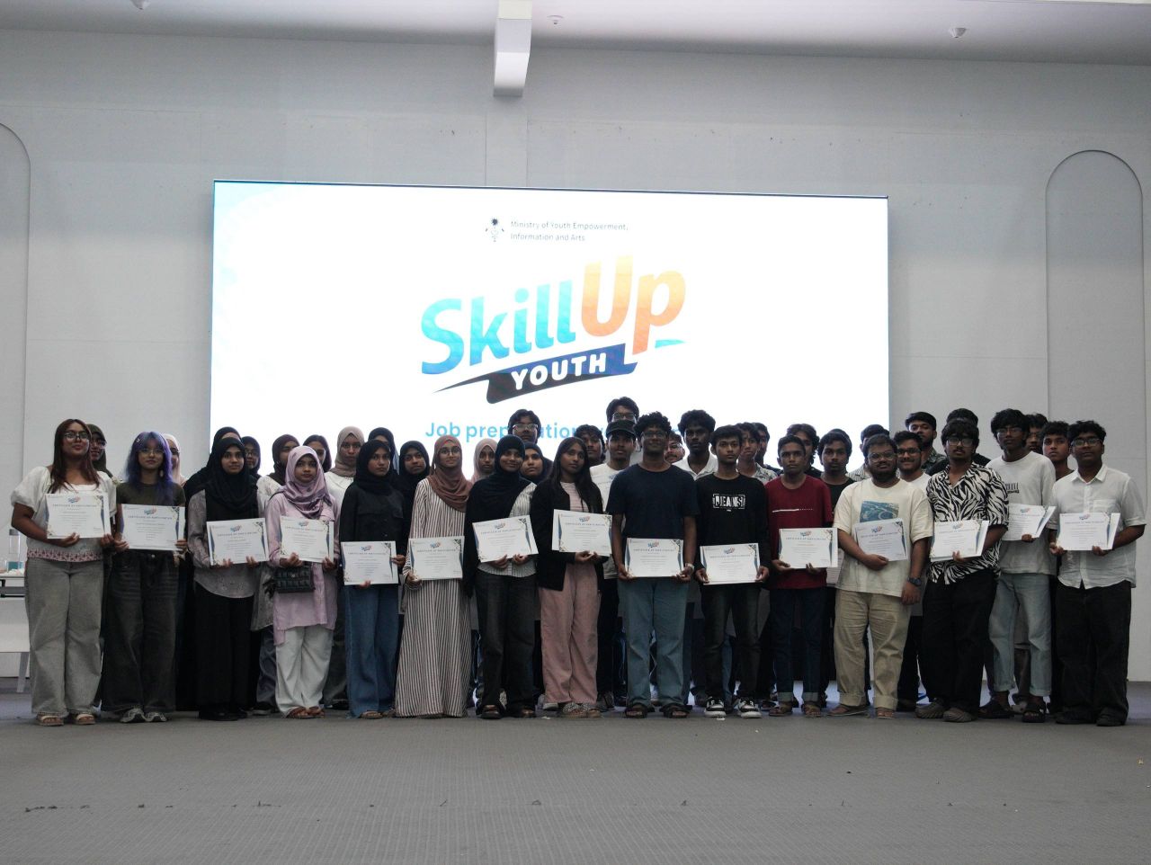 މަސައްކަތުގެ މާހައުލަށް އަލަށް ނިކުންނަ ޒުވާނުންނަށް ބޭއްވި ސްކިލްއަޕް ޔޫތް ޕްރޮގްރާމް