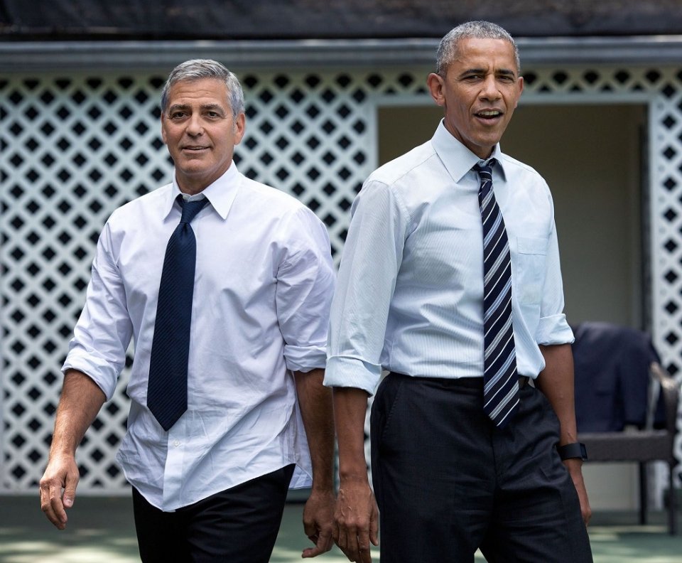 Clooney aai Obama mikuranee kon kameh 