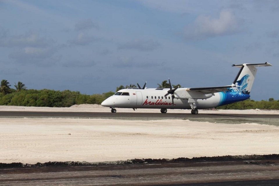 Maldiviange flight thah Addu ashaai Fuvahmulakah ithuru kuranee 