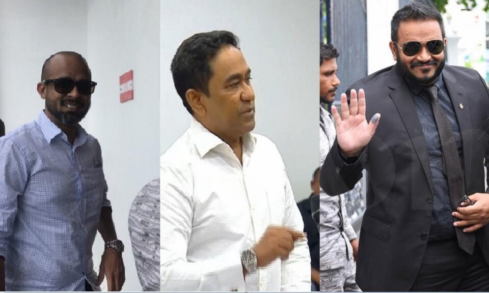 Raees Yaameen aa dhekolhah maadhamaa Adeeb aa ziyath Hekibas dhenee