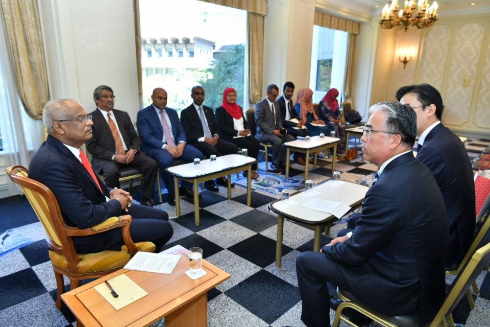 Japan ge Yamki Co kunfuneege verinnaai Raees Solih bahdhalu kurahvvaifi