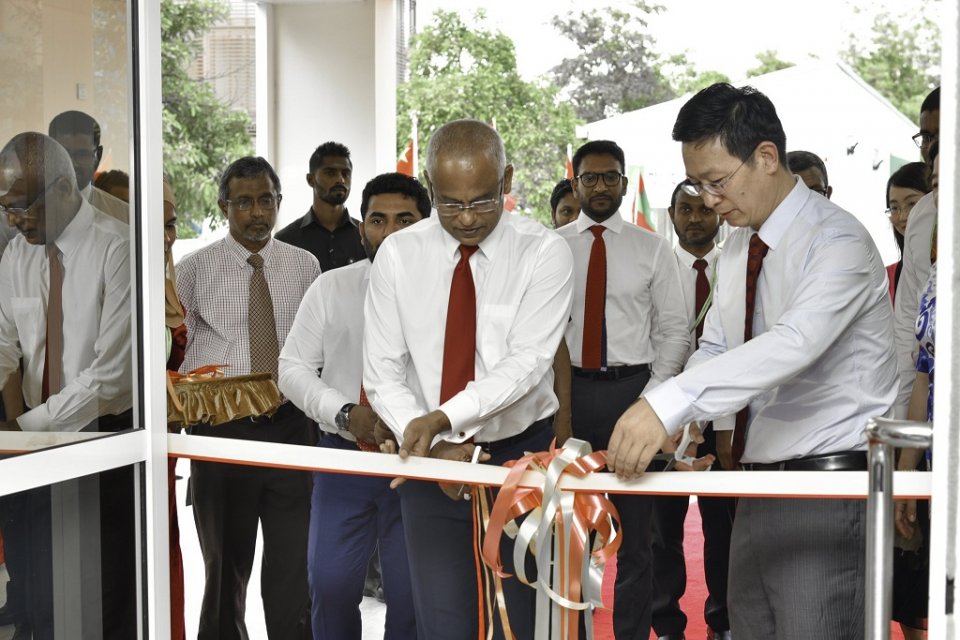 China in Hulhumale Hospital gai gaaimkuri loluge faruvaadhey Center Raees hulhuva dhehvaifi