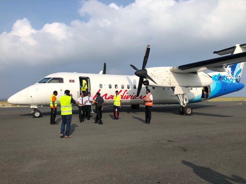 Funadhoo airport ah test flight jassaifi