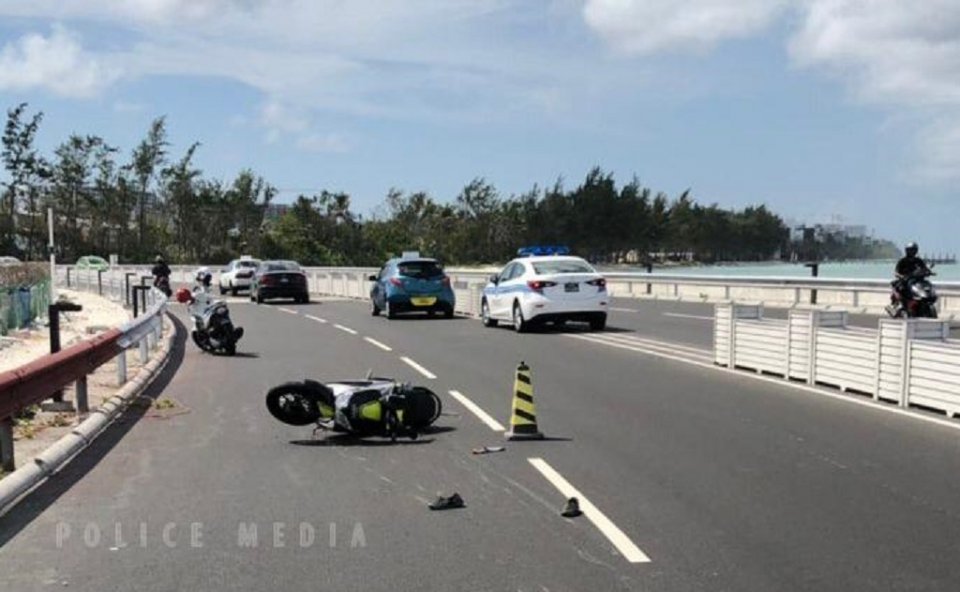 Accident at Hulhumale' highway leaves one with injuries