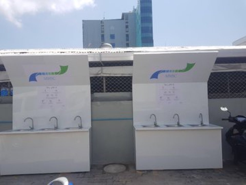MWSC installs washing basins at three areas in Male'