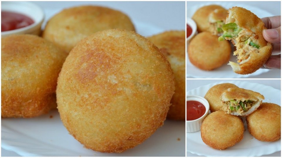 Press Badhige: Bread balls with chicken 