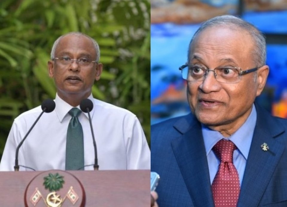 President Solih reaches out to former President Maumoon praying for a speedy recovery