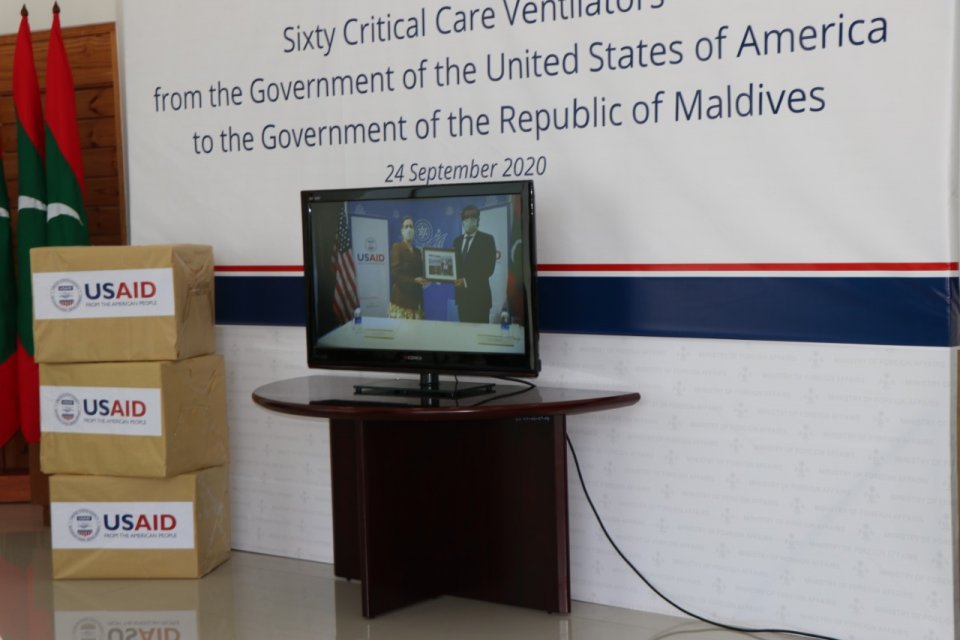 US donates 60 portable critical care ventilators to Maldives