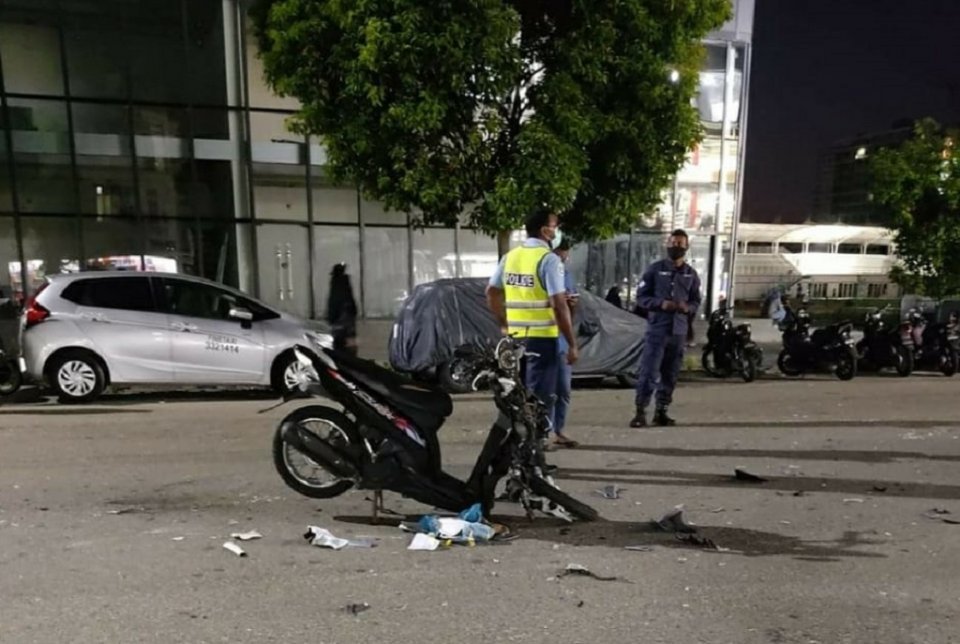 A collision between a cycle and a truck leaves one injured