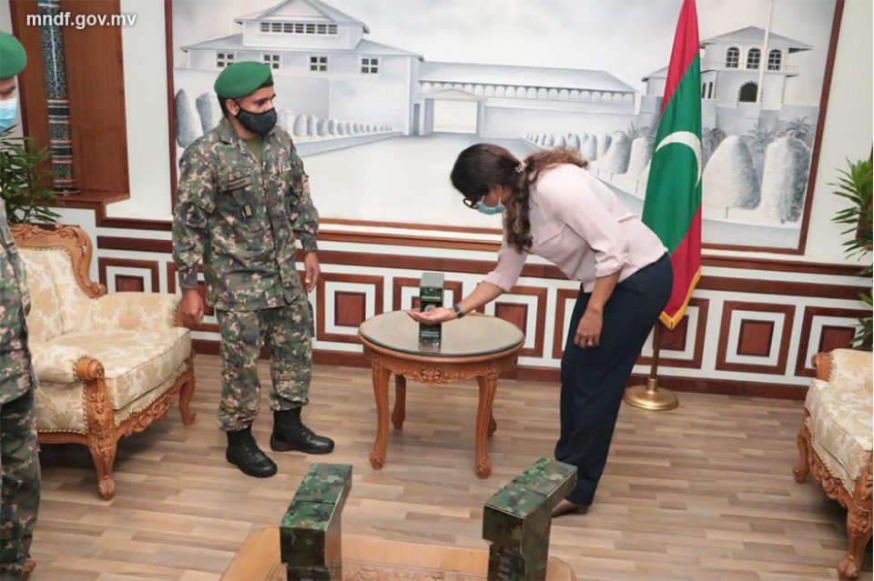 MNDF in automatic sanitizer machine eh ufahdhaifi