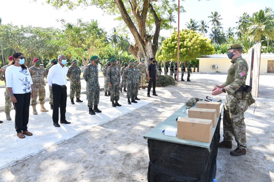 President inspects Military Training Demonstration by MNDF