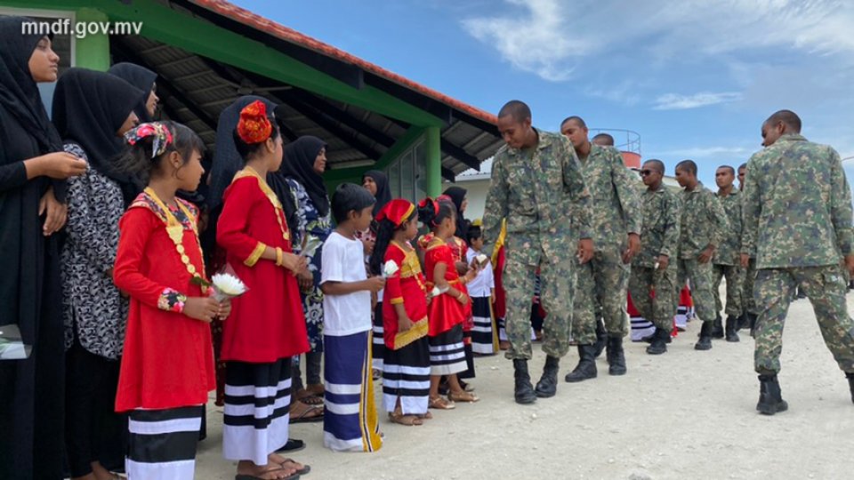 Ihavandhoo in MNDF ah hoonu maruhabaa eh kiyaifi