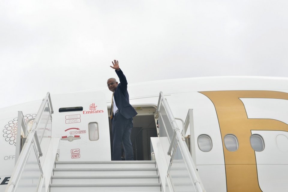 President Solih makes an informal trip to Dubai