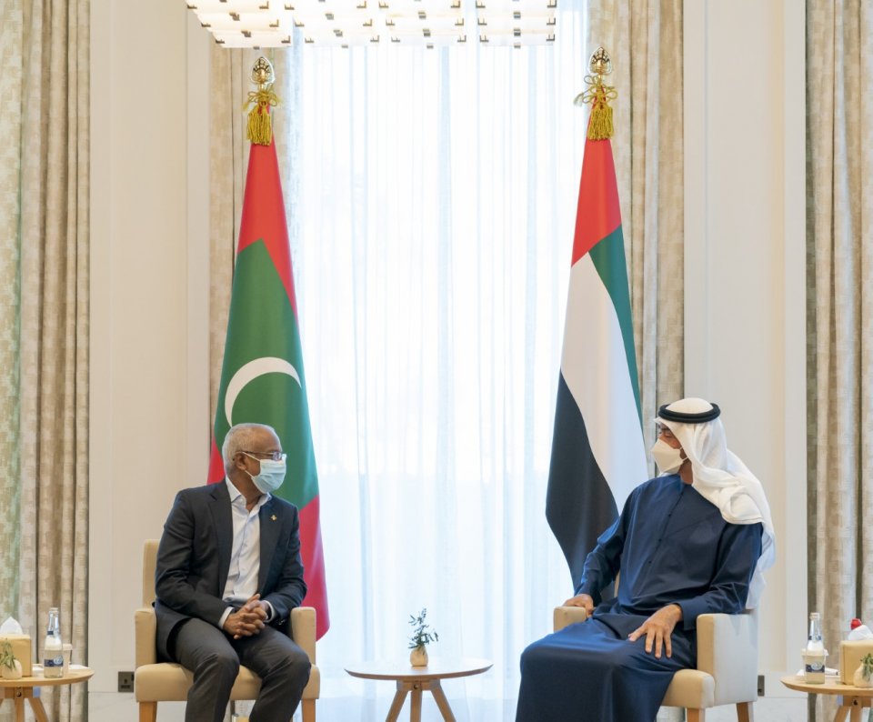 President Solih meets Crown Prince of Abu Dhabi