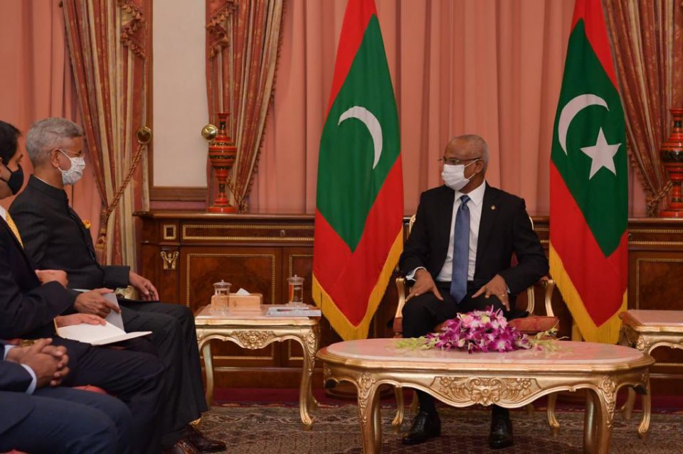 President Solih meets visiting Indian External Affairs Minister