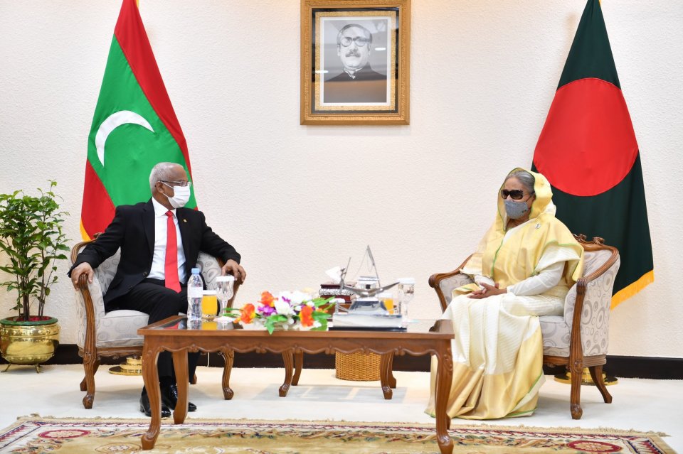 President Solih holds talks with Bangladeshi Prime Minister