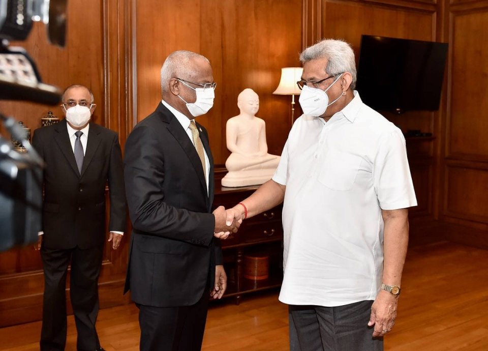 President Solih meets Lankan President, holds bilateral talks