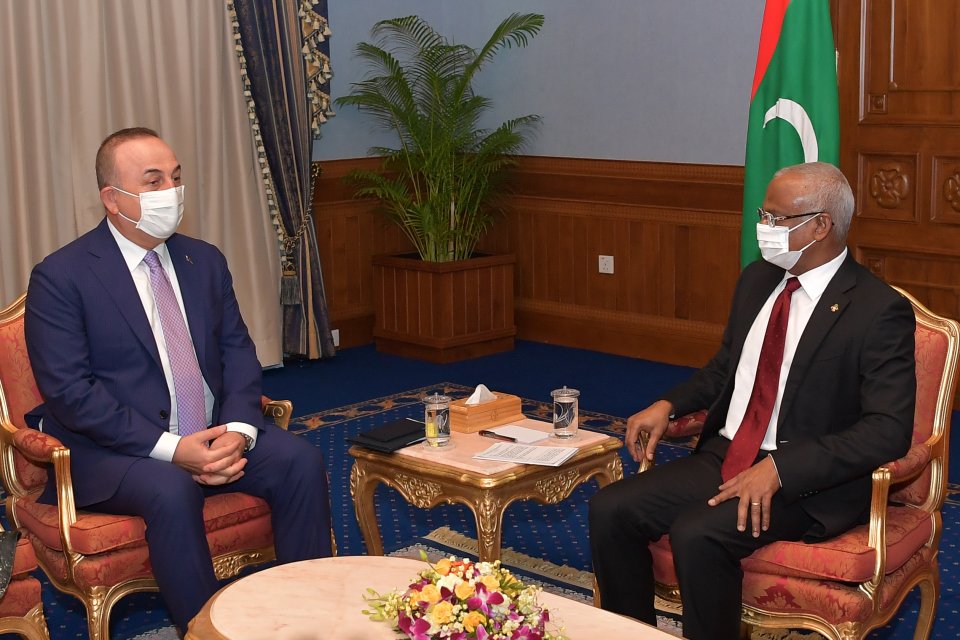 President Solih holds talks with visiting Turkish Foreign Minister