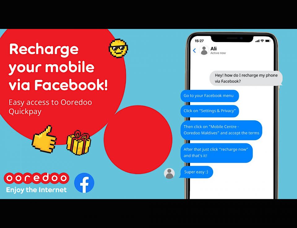 Facebook medhuverikoh recharge kurevey goiy Ooredooin hadhaifi 