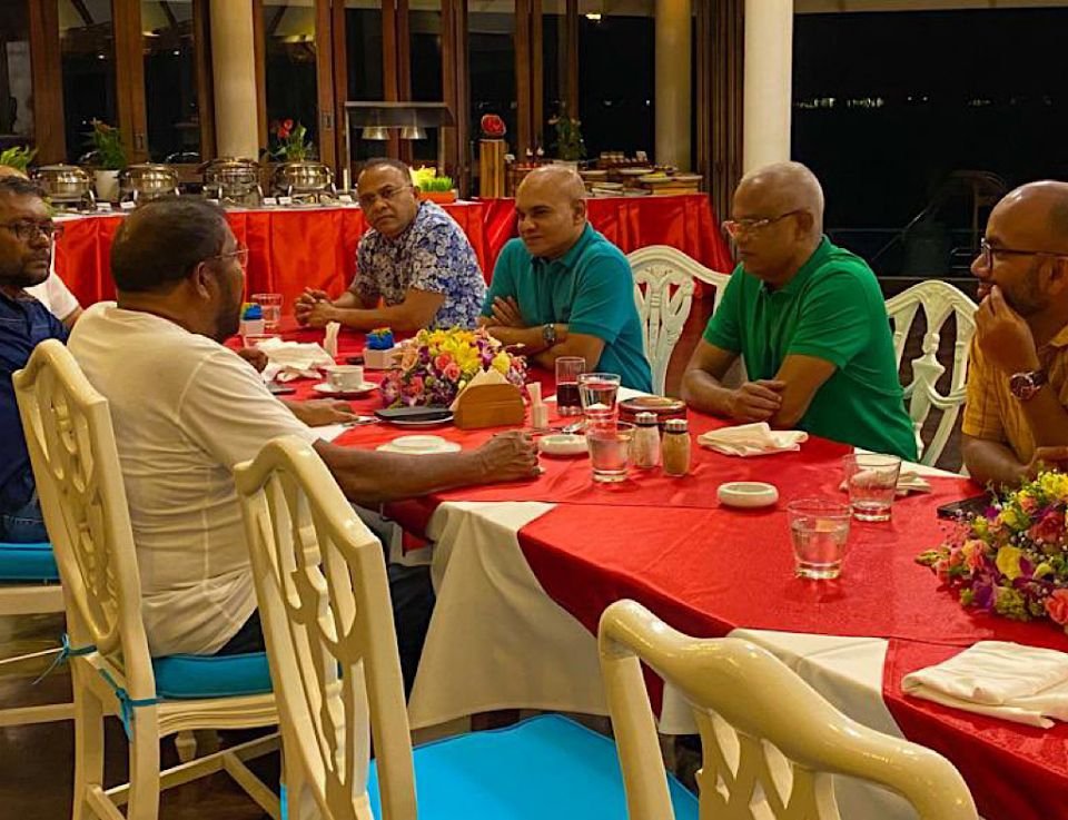 President Solih holds talks with JP leader Gasim at Sun Island