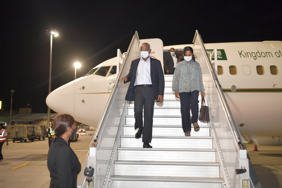 President and First Lady return to Malé after Hajj pilgrimage