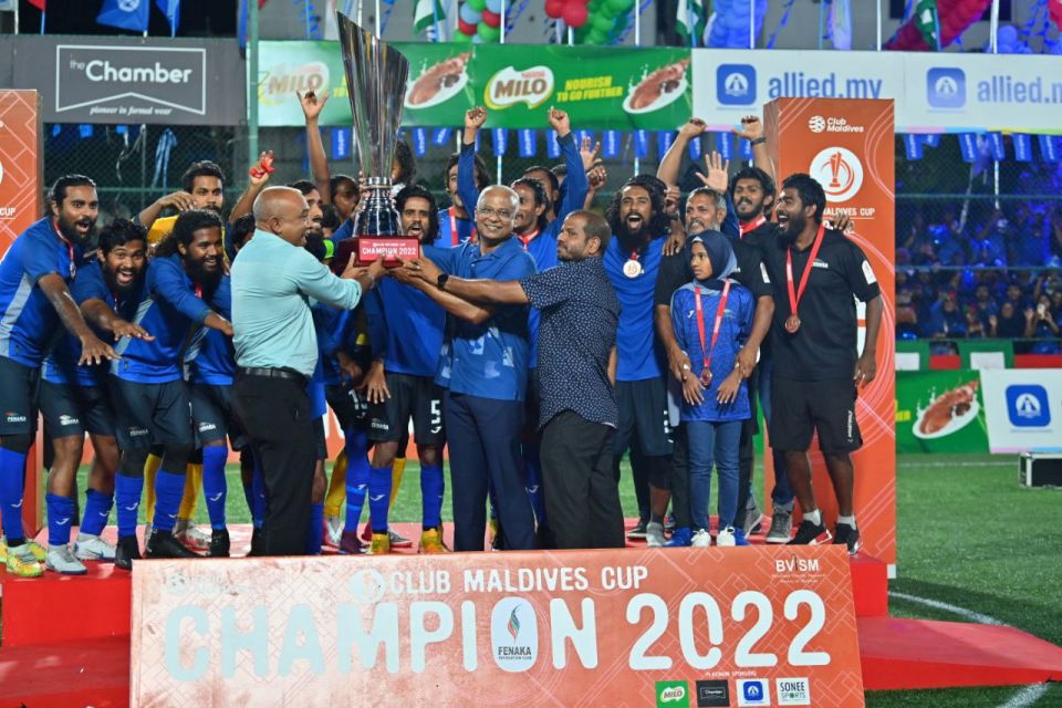 Club Maldives Cup ge champion kan FENAKA hoadhaifi