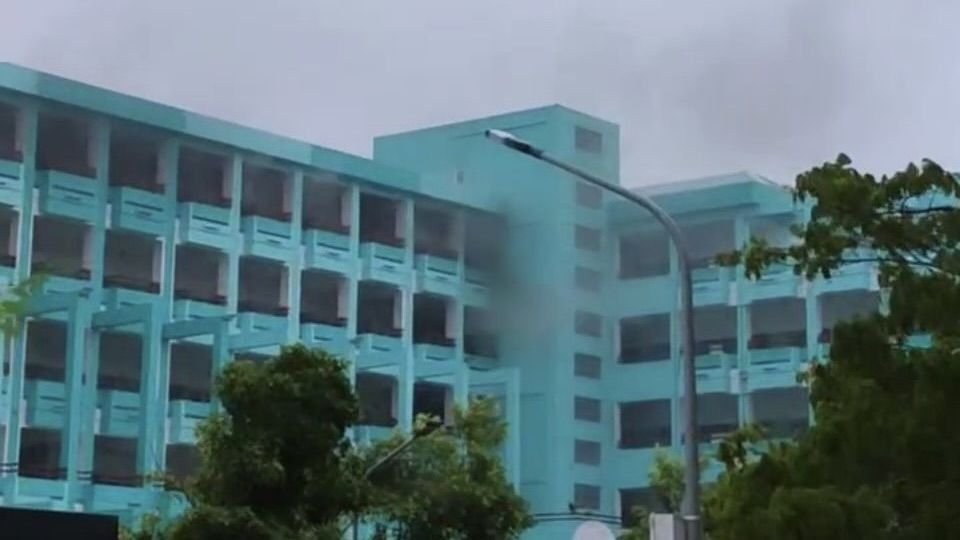 A fire reported at Rehendi School in Hulhumale'