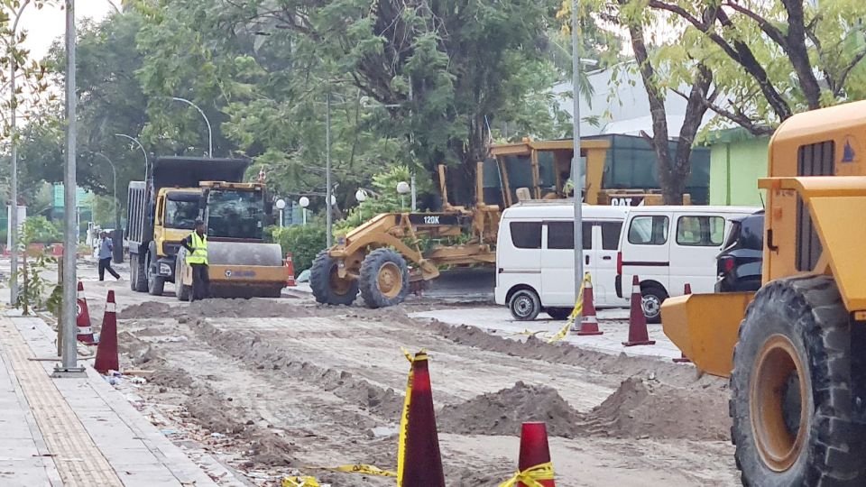 Ameenee Magu Construction: MTCC aims to finish paving work in 3 days