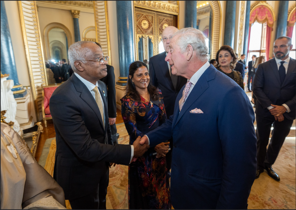 President and First Lady attend a Reception hosted by King Charles