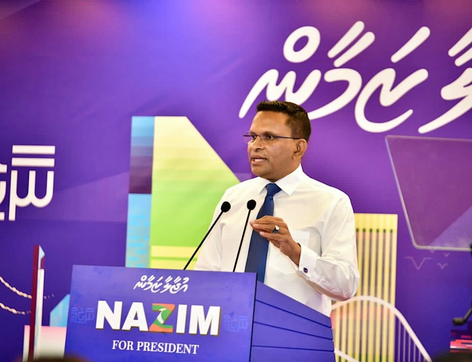 Nazim promised to build a tertiary hospital and an airport in Dhihdhoo