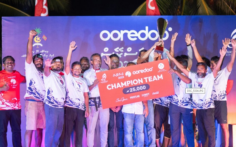 Team Reef Raiders wins Ooredoo Masrace, Fuvahmulah edition