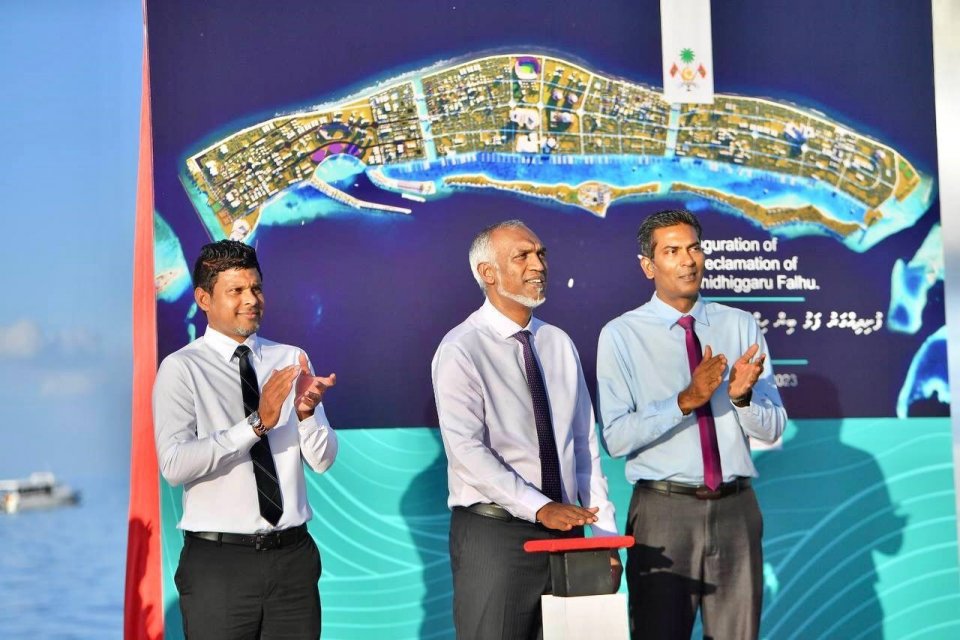 President inaugurates the 'Ras Malé' reclamation project