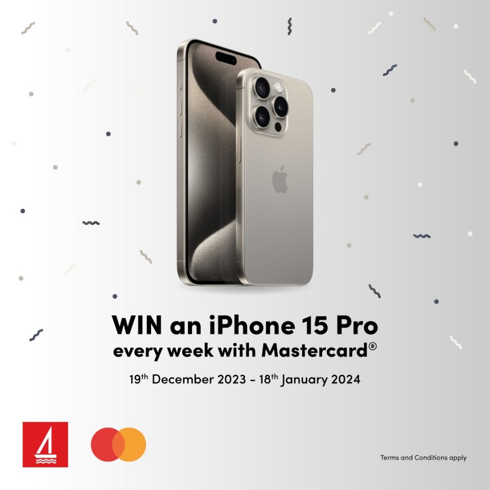 Pay with Mastercard and win an iPhone 15 Pro