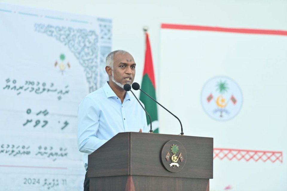 President announces the land reclamation of 30 hectares on Maavah Island