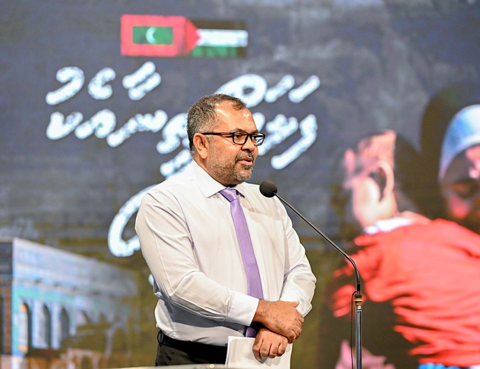 Palestine ah eheevaan dhivehi sarukaarun dhey ehee 50,000 dollar ah ithurukuranee 