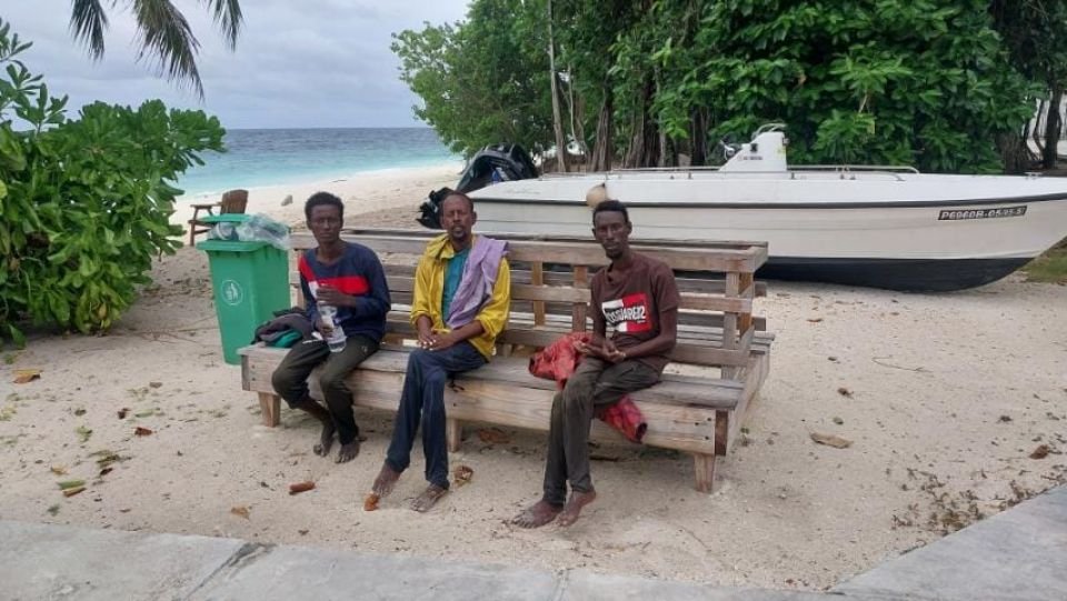 Three Somalis found stranded in an uninhabited island in the Maldives 