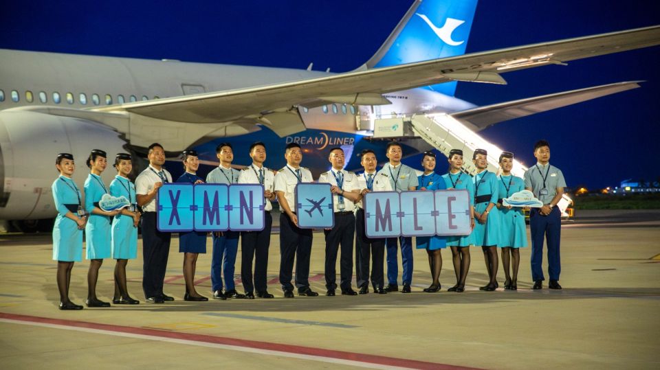 China ge Xiamen airlines in raajjeah schedule dhathuru thah fashaifi 