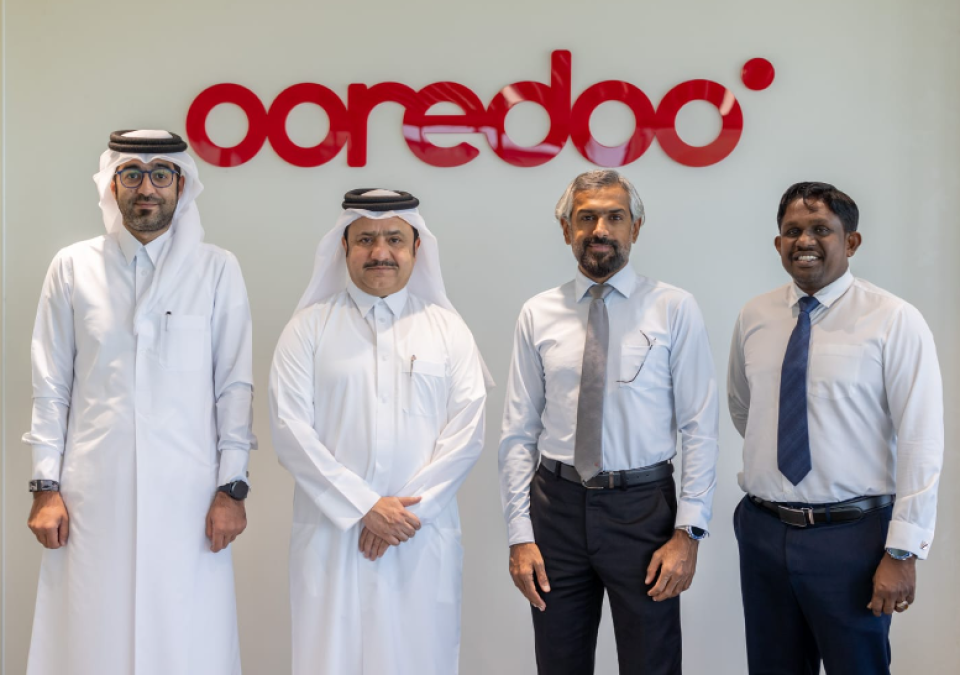 Qatar ge safeeru Ooredoo Maldives ah ziyaarah koffi