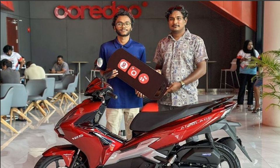 Ooredoo cycle promo: Akram ah libunee air blade 125 ge rathaai kalheh  