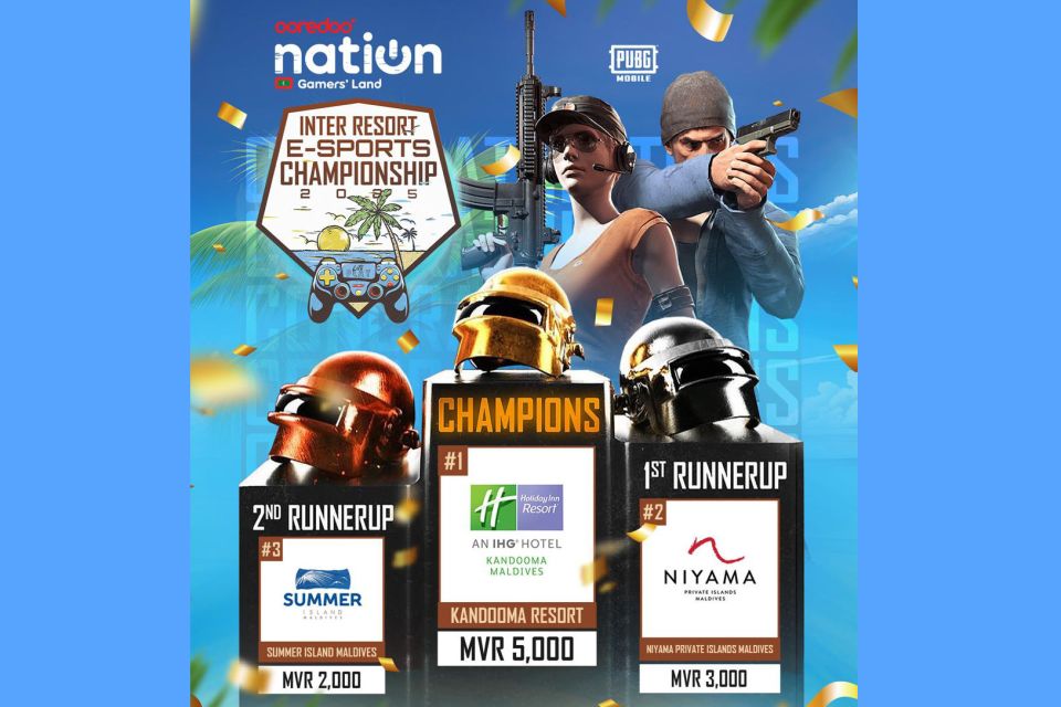 16 team aaeku Ooredoo nation inter resort e-sports tournament ninmaalaifi